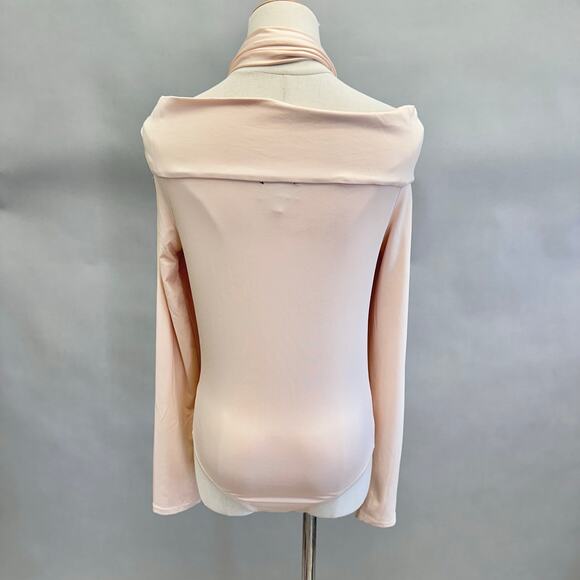 Dream Bandits jersey Bodysuit in light peach off the shoulder halter Size Medium - Picture 11 of 14